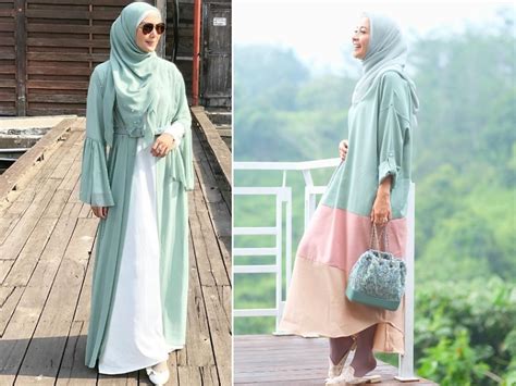 warna baju hijau mint.